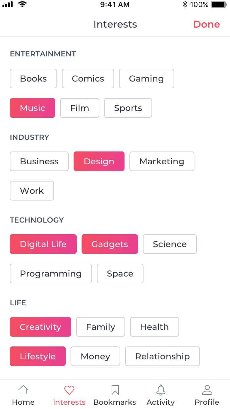 Article Categories Template