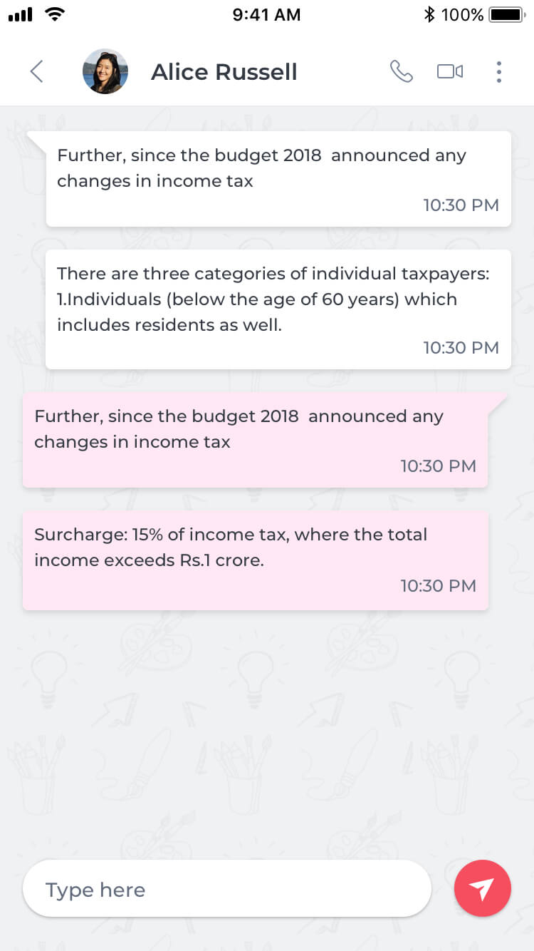 Chat Converation Template