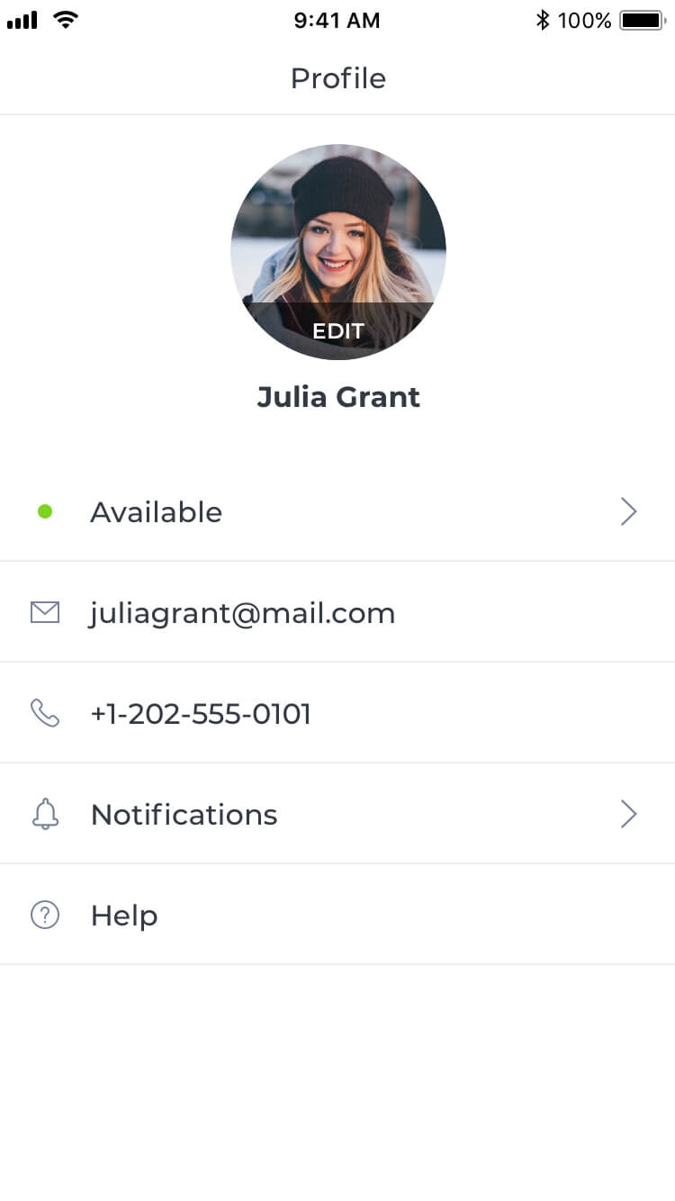Chat Profile Template