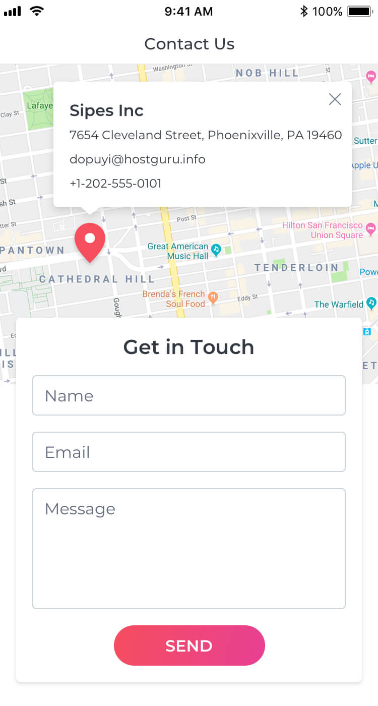 Contact Us Page