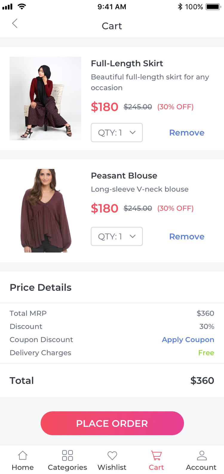 Ecommerce Place Order Template
