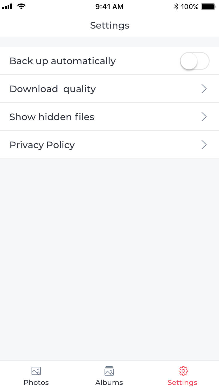 Navigation Settings Page