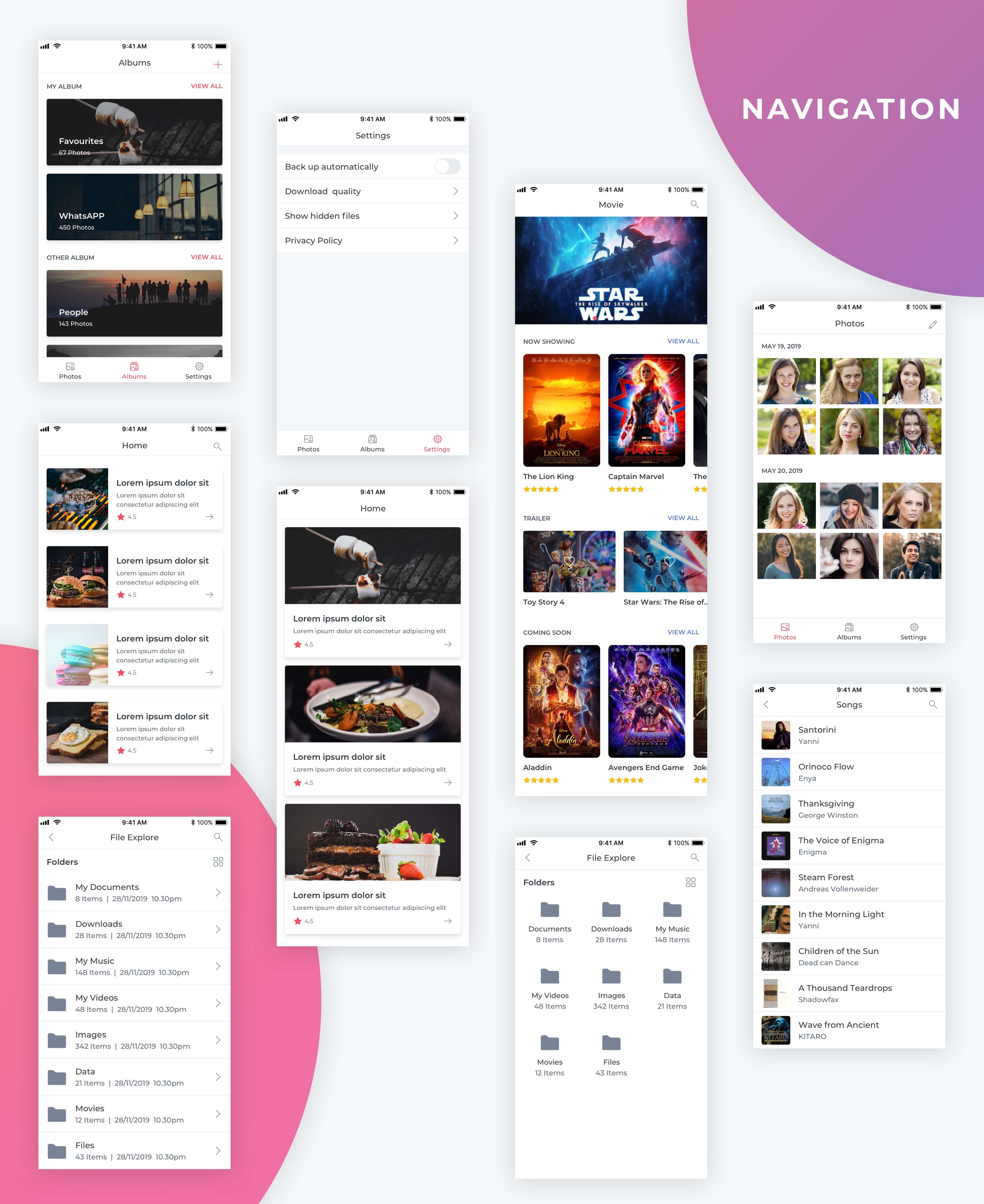 Essential UI Kit - Navigation Page