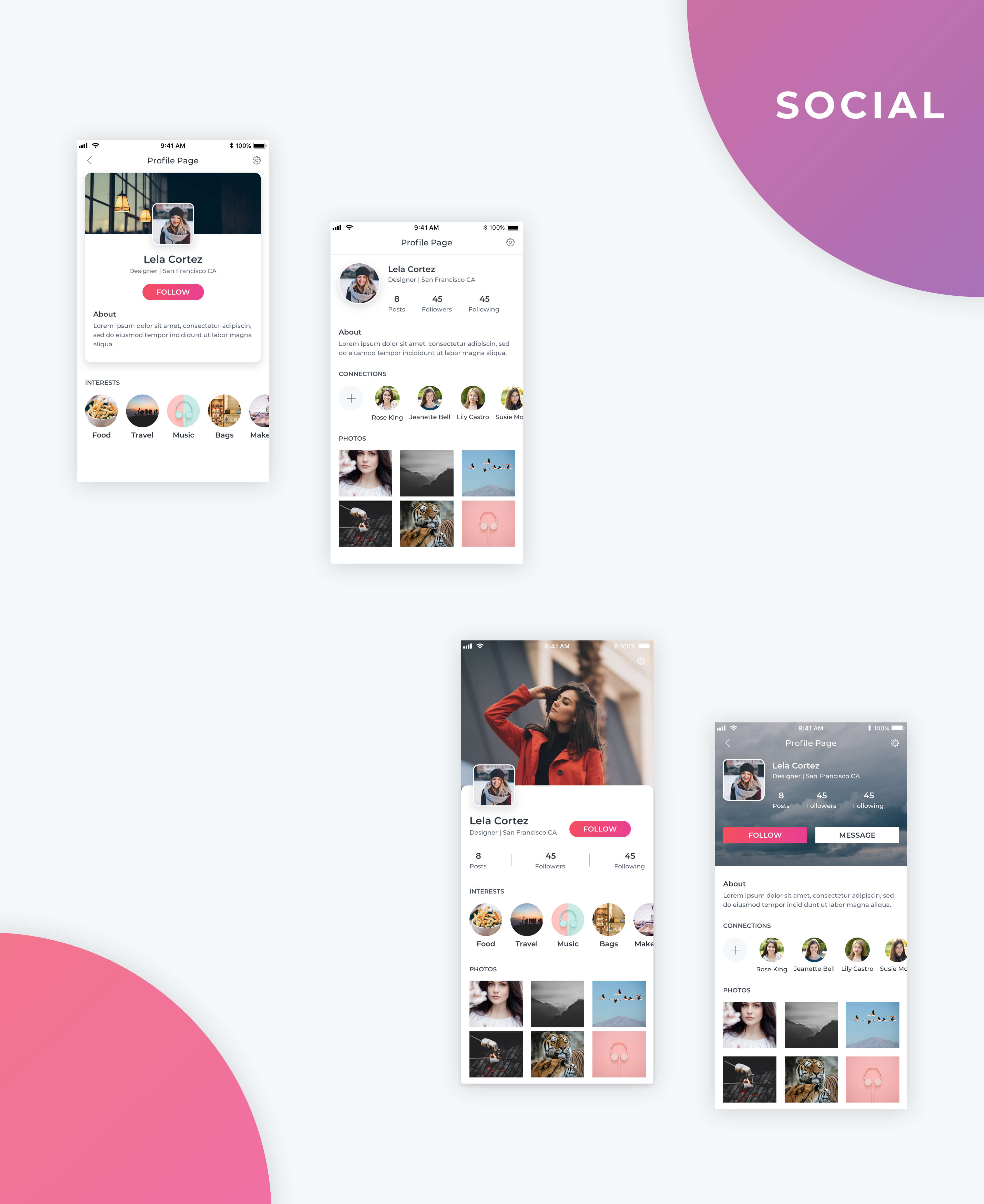 Essential UI Kit - Social Page